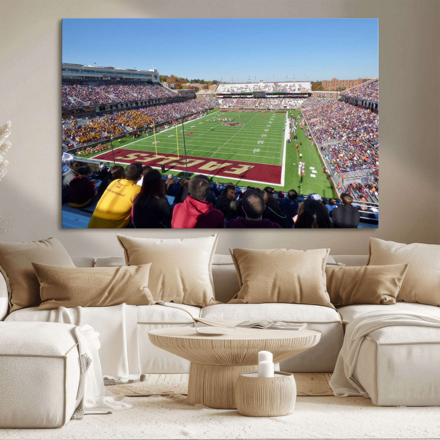 -Boston College Eagles Football Team Print - Boston Alumni Stadium Wall Art Canvas Print