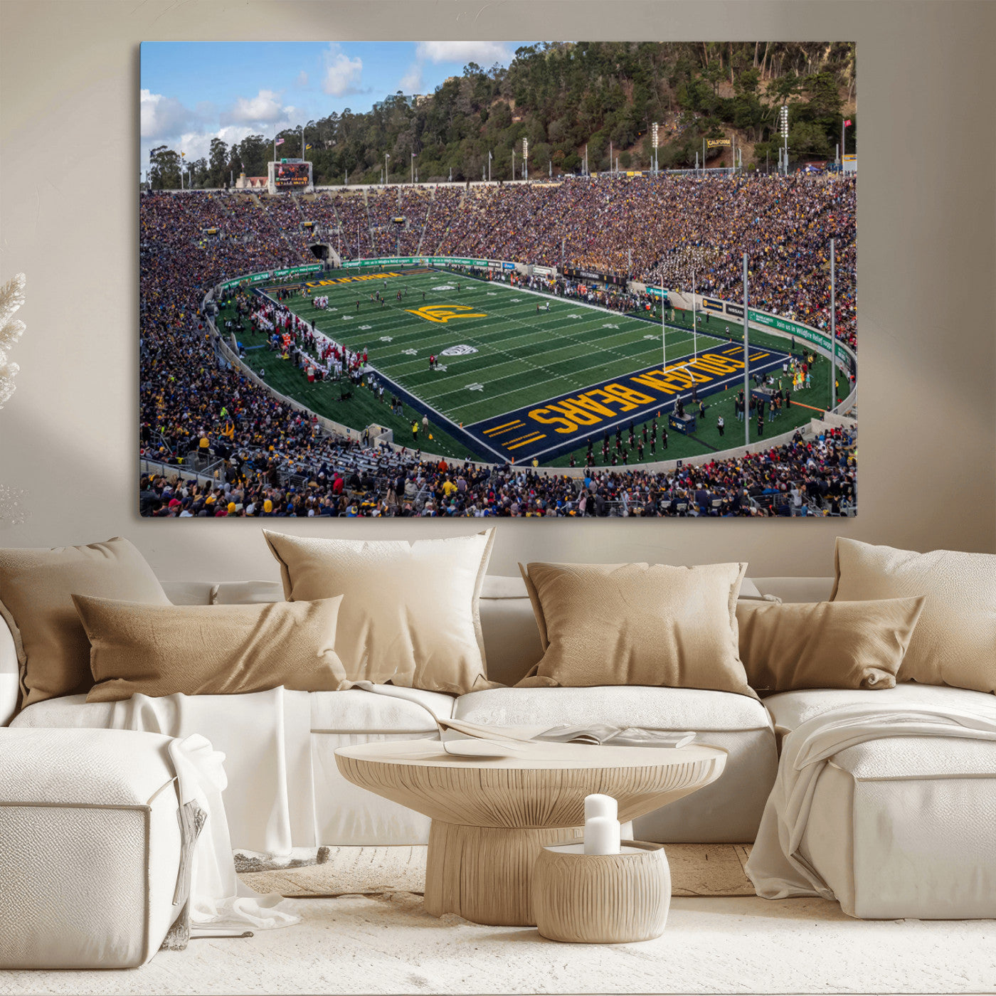 38054-MGV-CV-36X24-University of California Golden Bears Football Team Print - Berkeley California Memorial Stadium Art