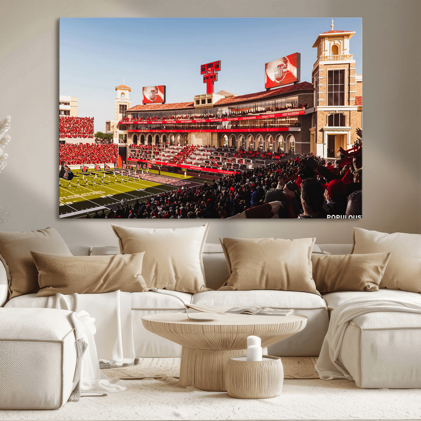 89744-MGV-CV-36X24-Jones AT&T Stadium Texas Tech Red Raiders Wall Art | Large Att Stadium Canvas Print | College