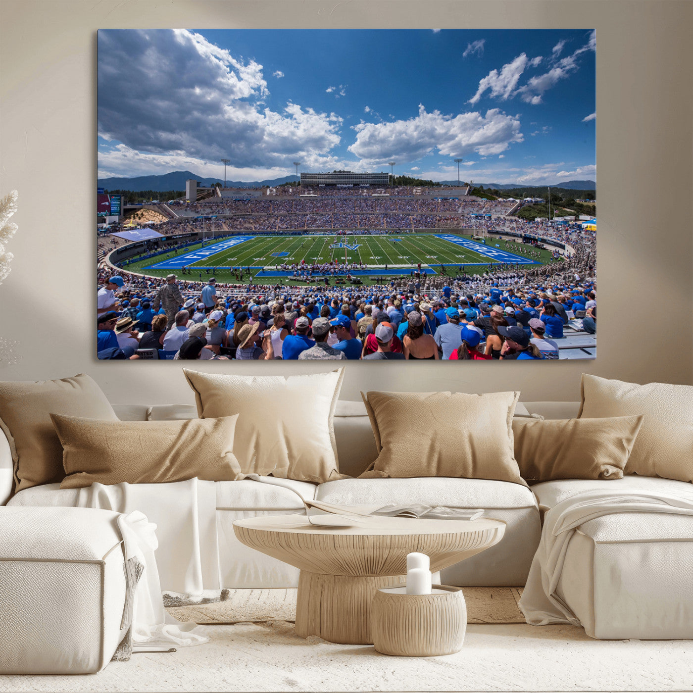 59281-MGV-CV-36X24-Air Force Falcons Football Team Print - Colorado Springs Falcon Stadium Wall Art Canvas Print