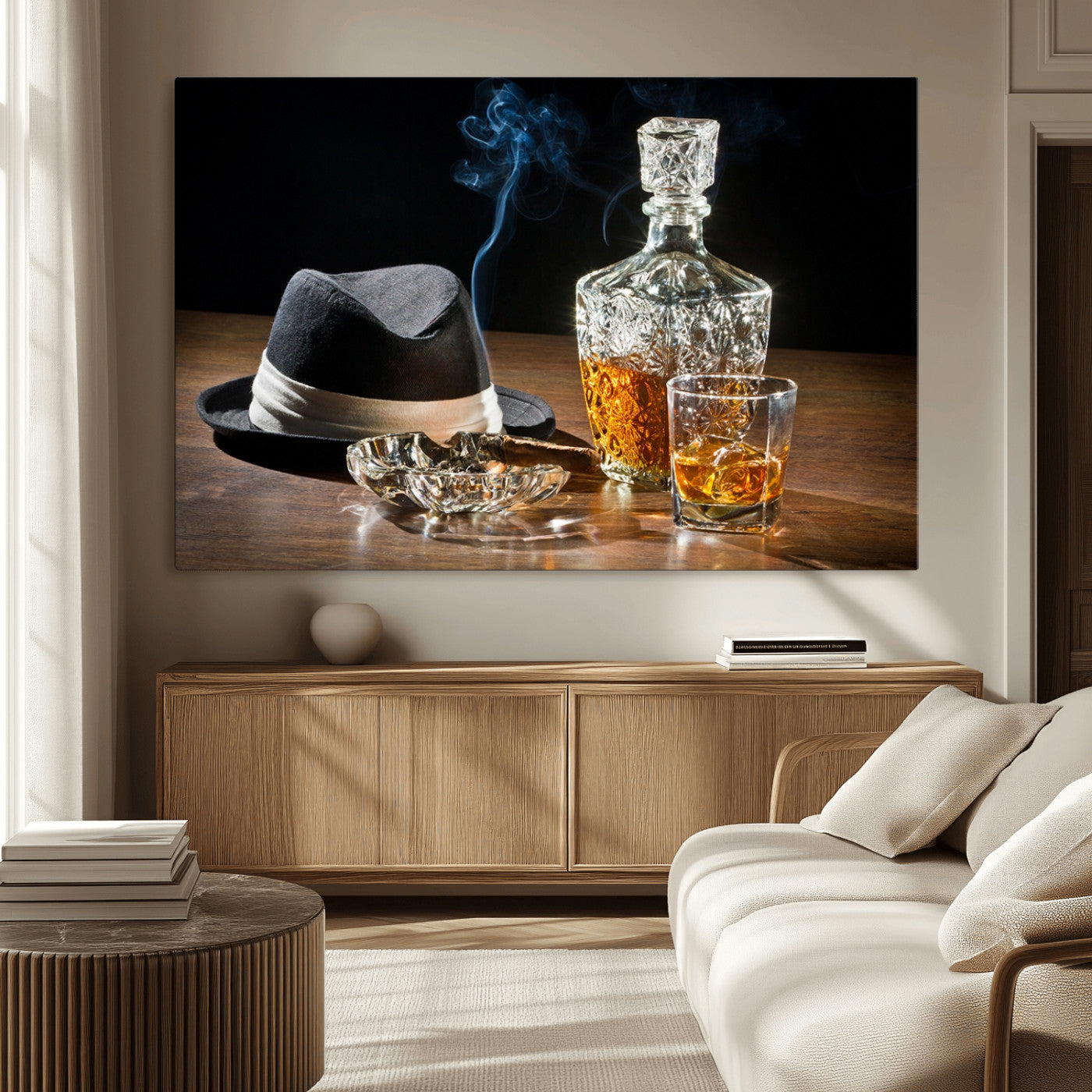 14629-MGV-CV-36X24-Extra Large Bourbon Decor Whiskey Wall Art Canvas Print