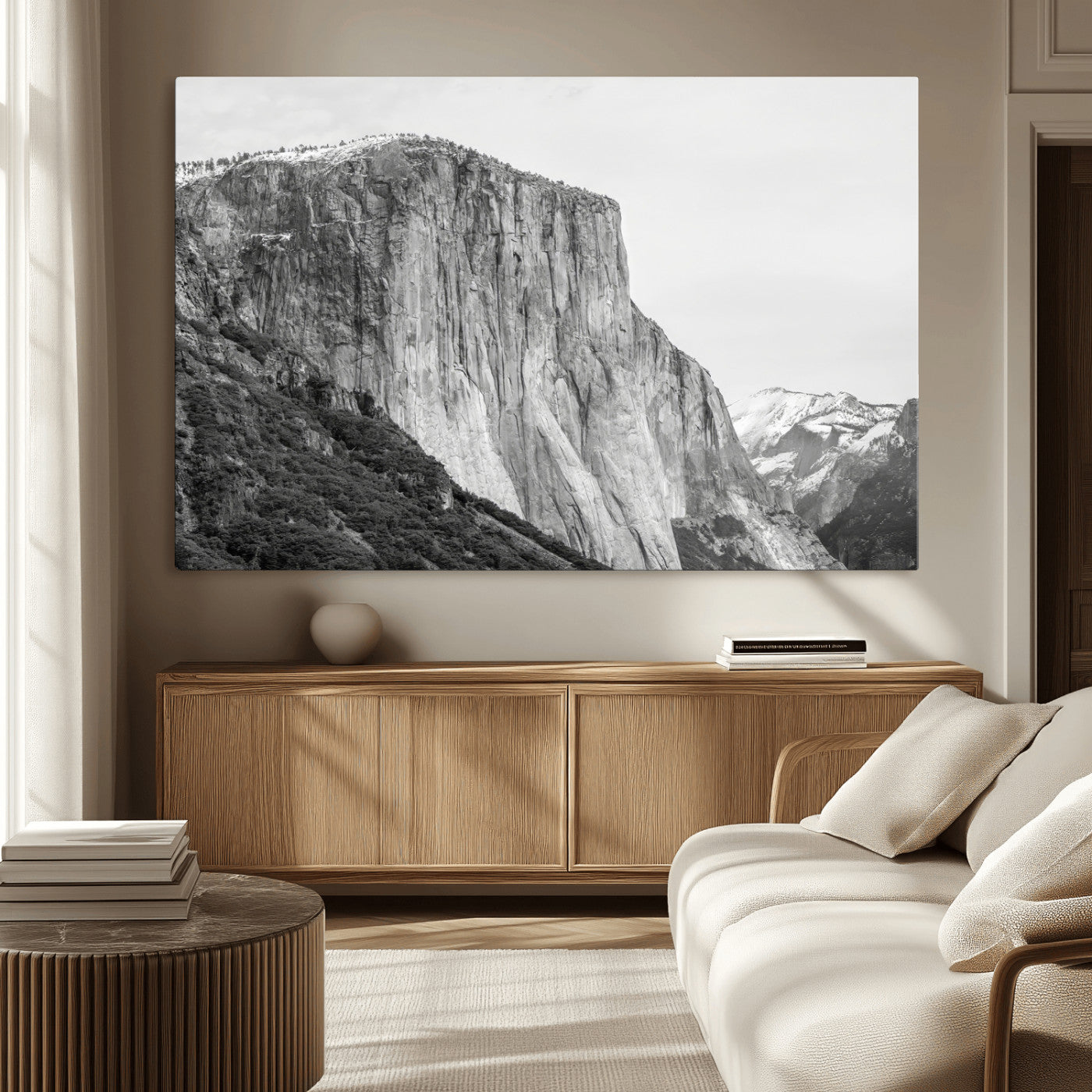 39393420-MGV-CV-36X24 - El Capitan Yosemite Mountain Wall Art – Yosemite Cliff Canvas Print, Rugged Terrain and Timeless Wilderness Decor for Office, Living Room or Cabin