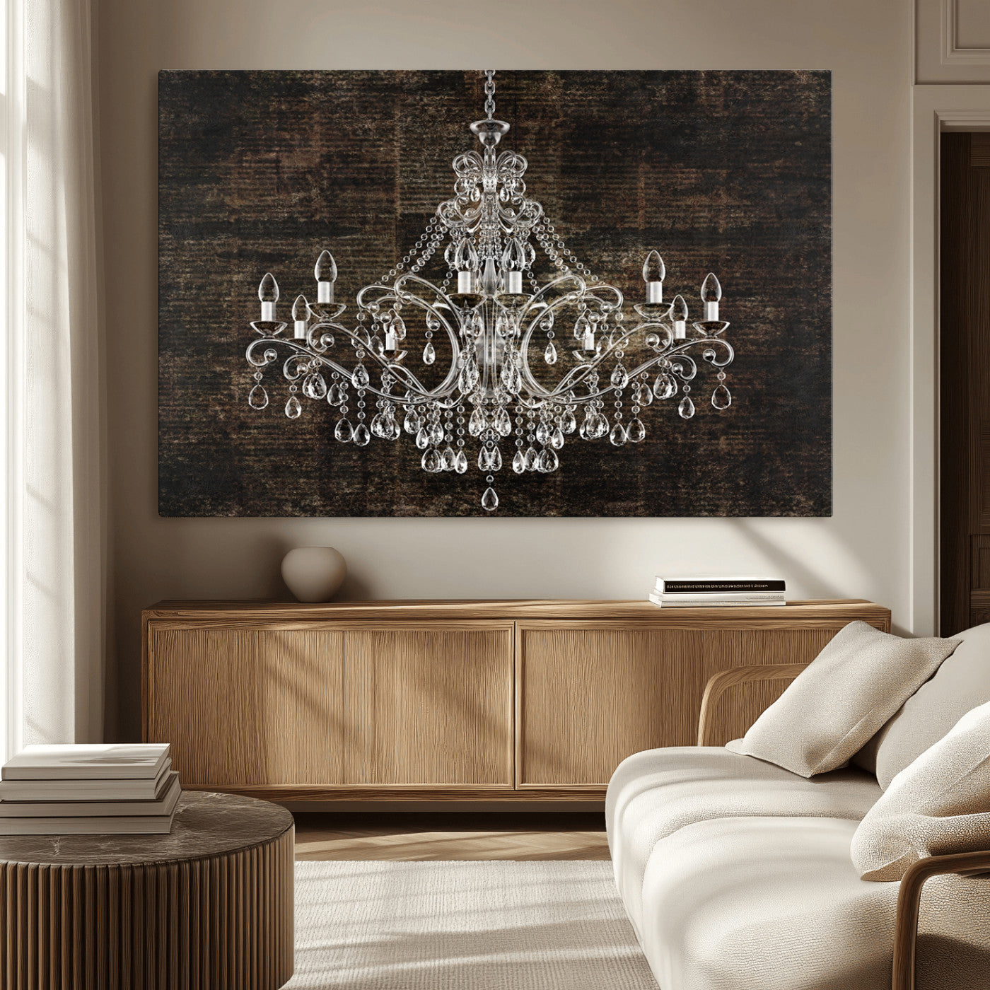 69434-MGV-CV-36X24-Rustic Chandelier Canvas Print