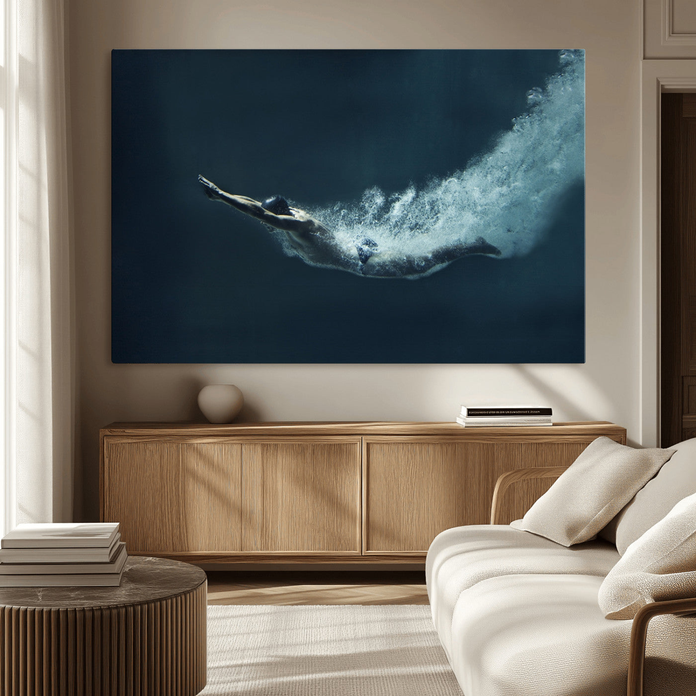 48463-MGV-CV-36X24-Swimmer Wall Art Canvas Print