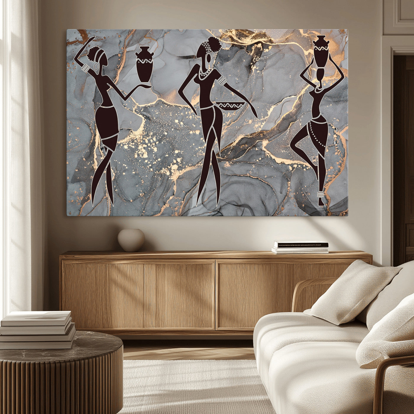 25097-MGV-CV-36X24-Abstract African Womens Art Canvas Print
