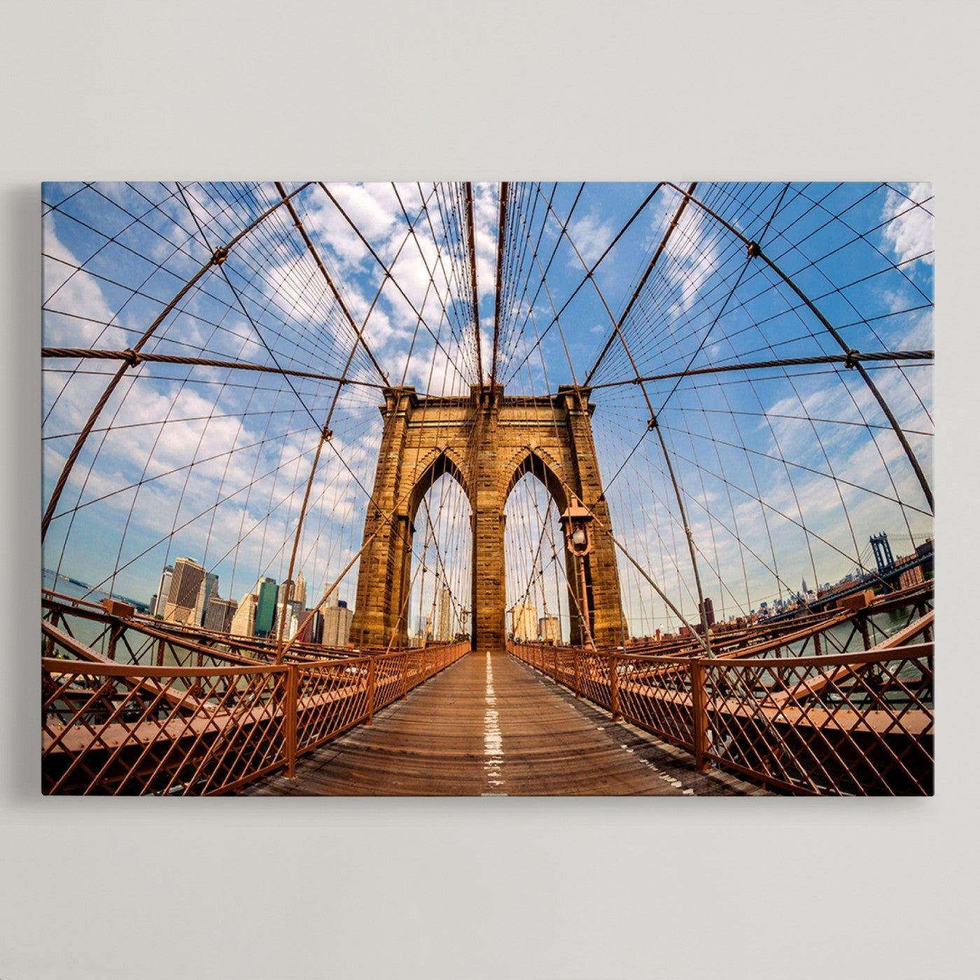 44467-MGV-CV-36X24-Brooklyn Bridge Manhattan Wall Art Canvas Print