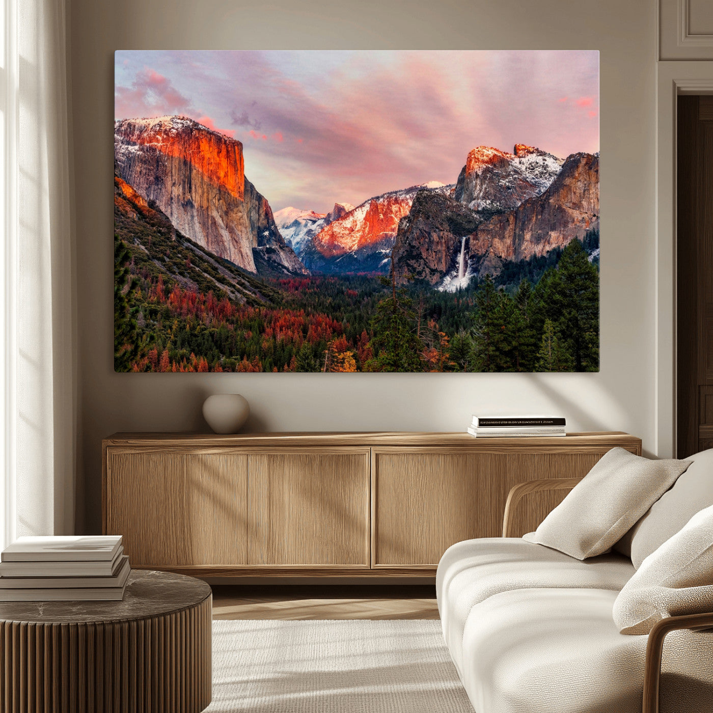 -Yosemite Half Dome Wall Art Canvas Print El Capitan