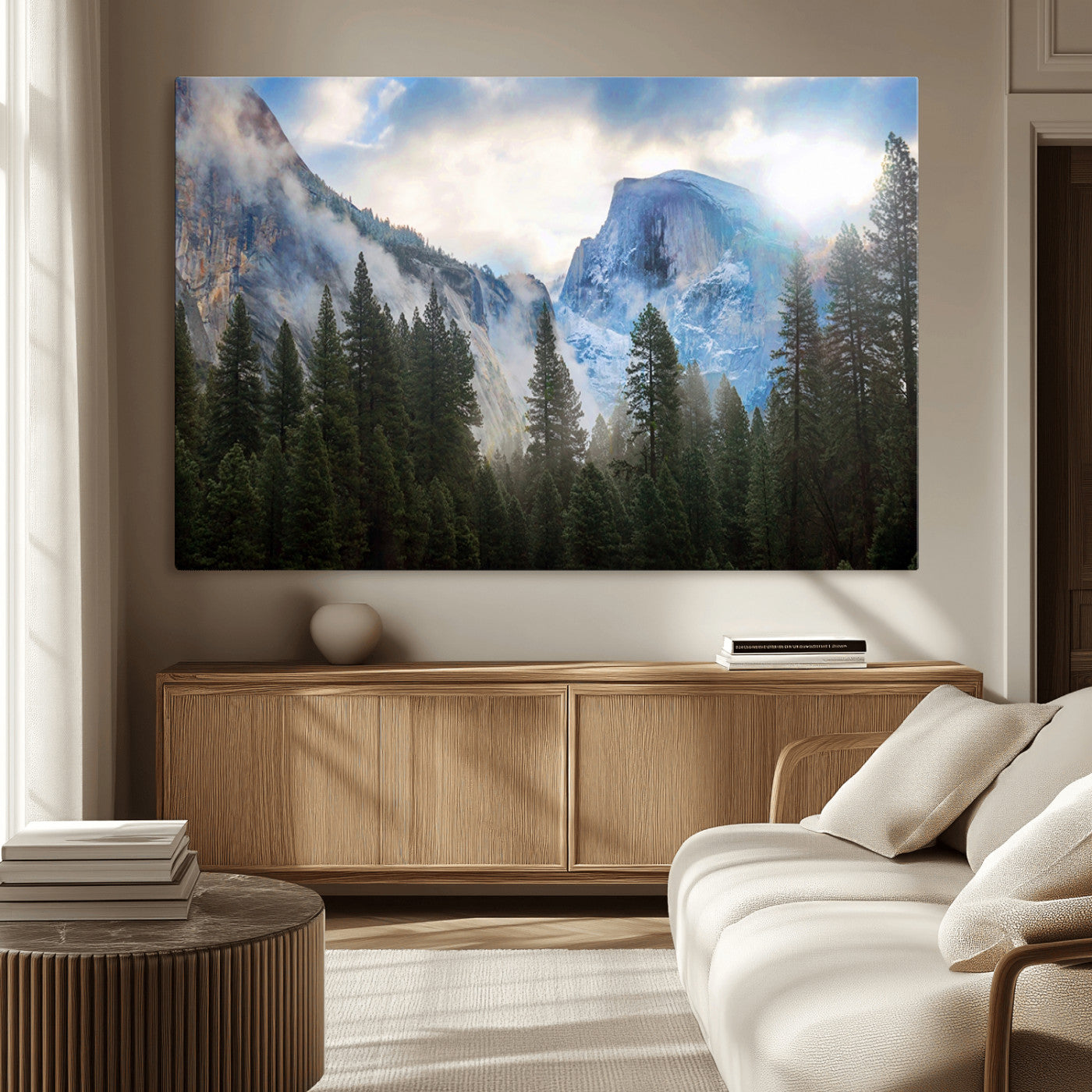 -Half Dome Yosemite Calinia Wall Art Canvas Print El Capitan