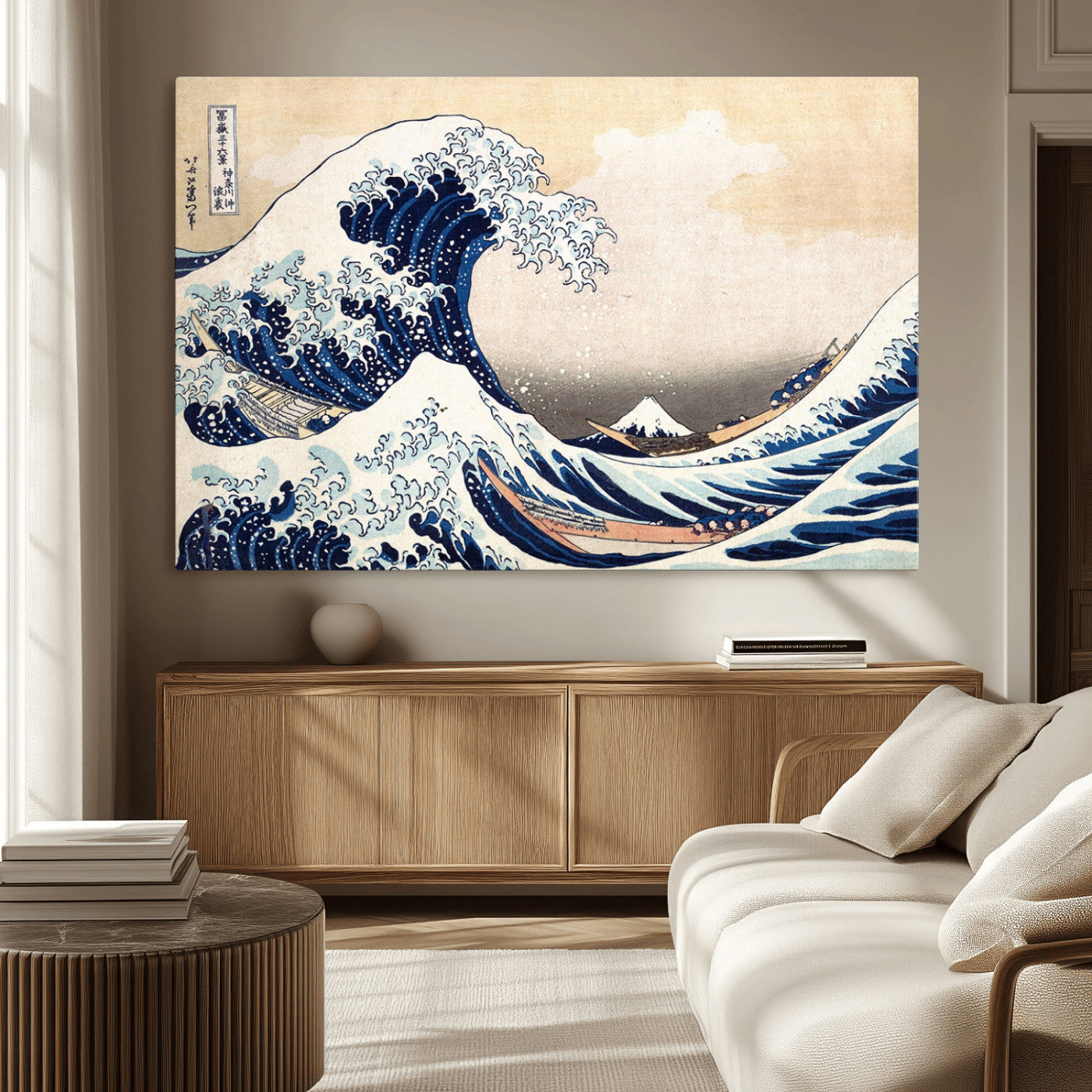 35635-MGV-CV-36X24-Wall Art Kanagawa Canvas Artwork Abstract Print