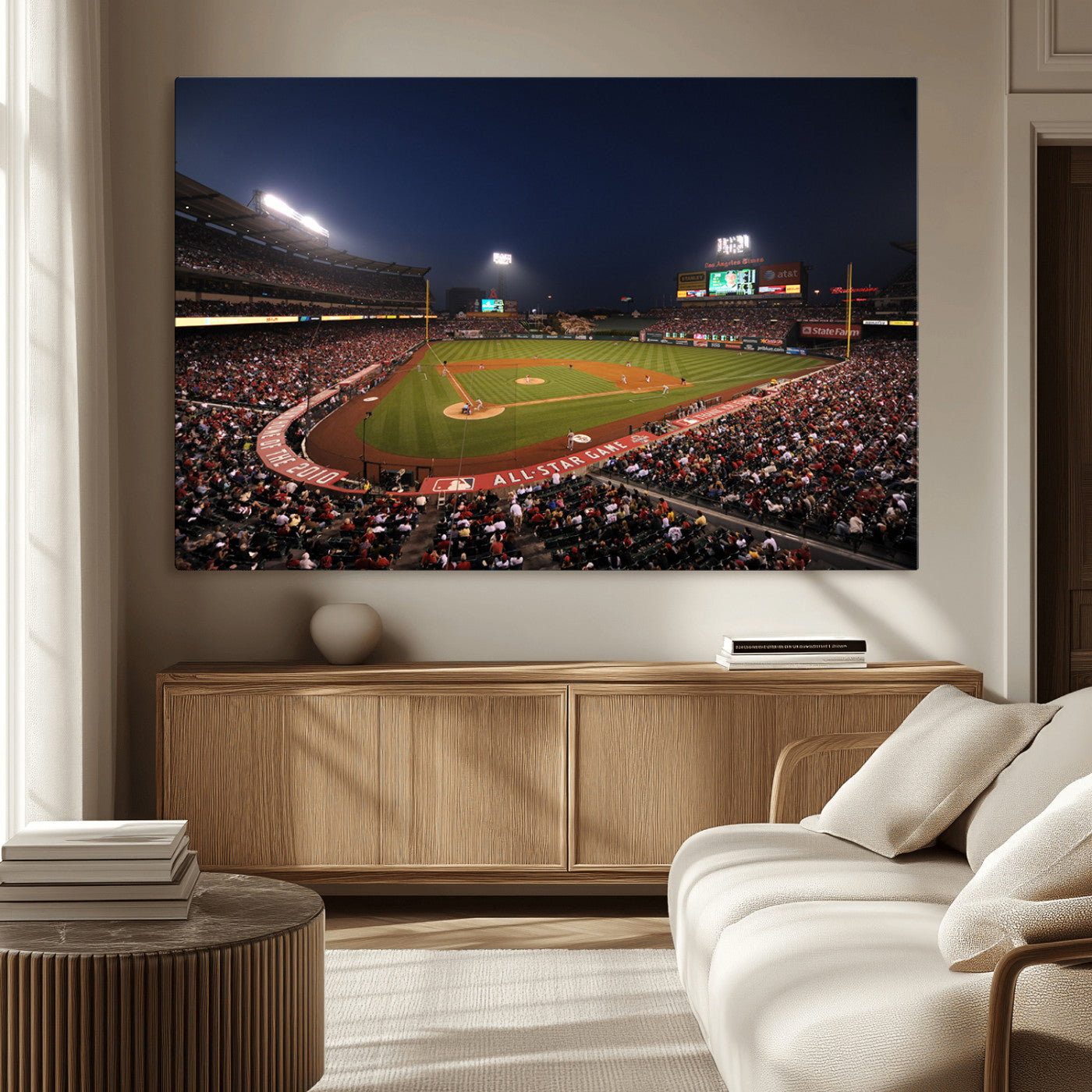 88896-MGV-CV-36X24-Los Angeles Angels Baseball Team Print - Anaheim Angel Stadium Wall Art Canvas Print