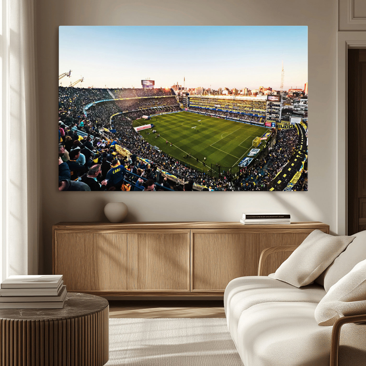 50105-MGV-CV-36X24-Boca Juniors Soccer Team Print - Buenos Aires Bombonera Stadium Wall Art Canvas Print