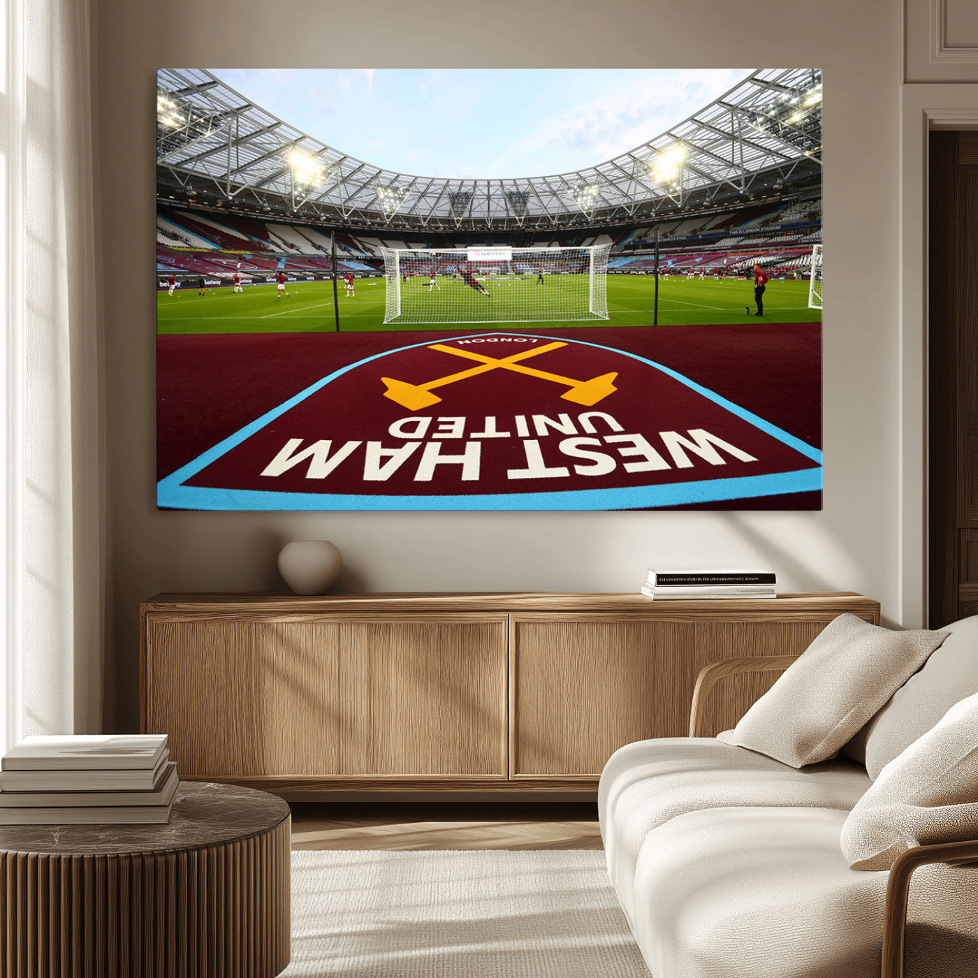 77367-MGV-CV-36X24-West Ham United FC Stadium Canvas Wall Art – London Stadium Football Print – Premier League Team