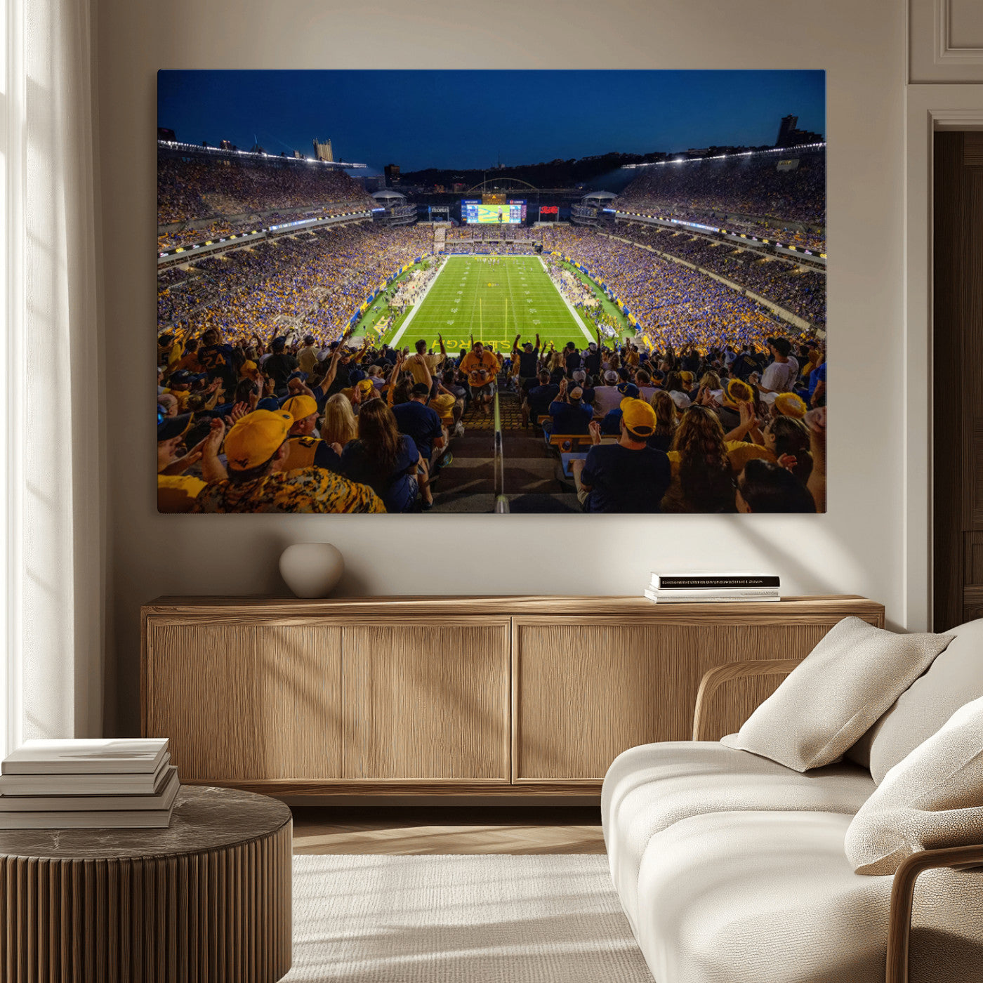 -Pittsburgh Panthers Football Team Print - Pittsburgh Acrisure Stadium Wall Art Canvas Print