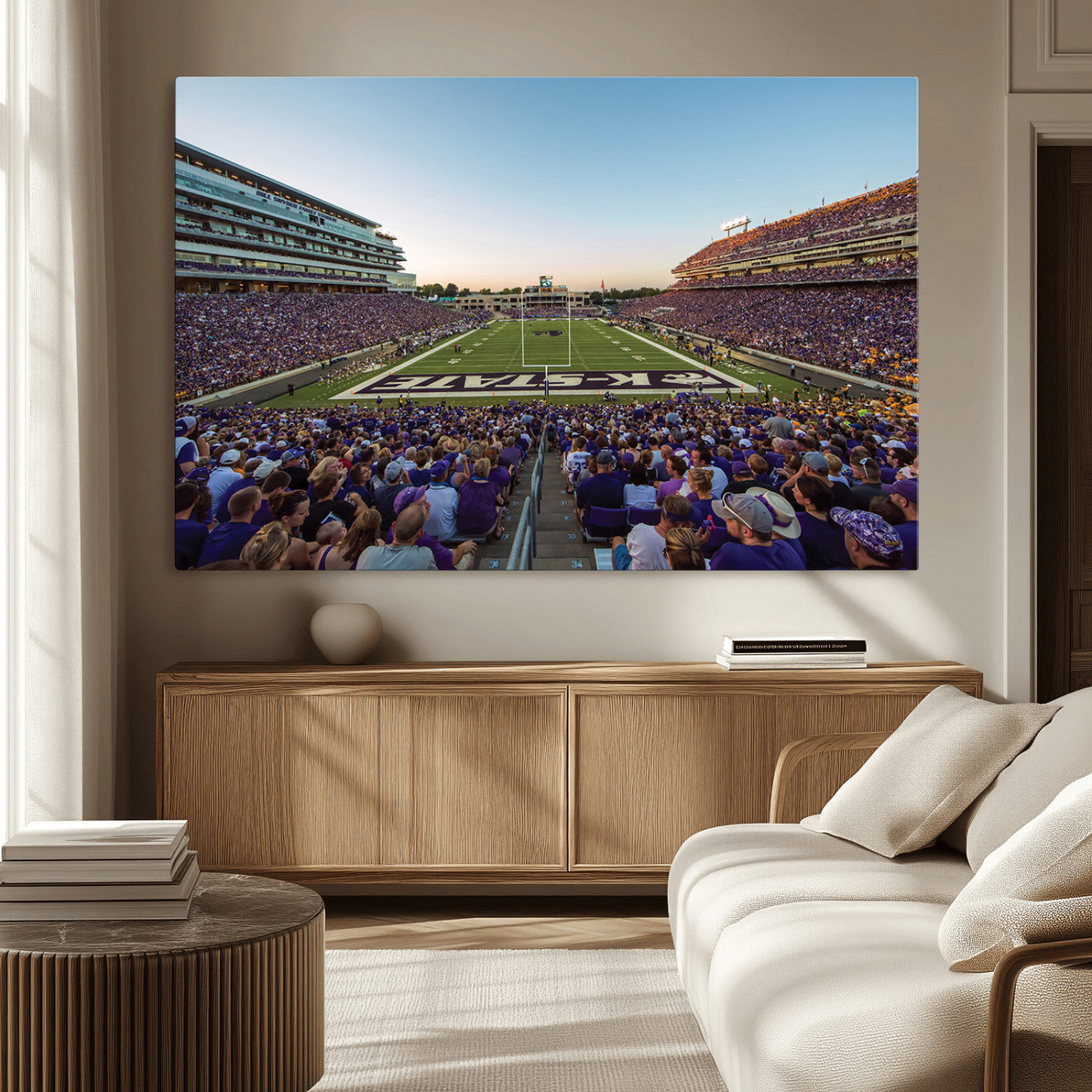 82792-MGV-CV-36X24-Kansas State University Wildcats Football Team Print - Manhattan Bill Snyder Family Football Stadium