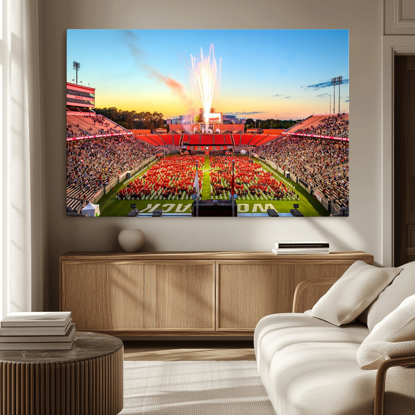 -North Carolina State University Canvas Print, North Carolina State University Wolfpack Football Team