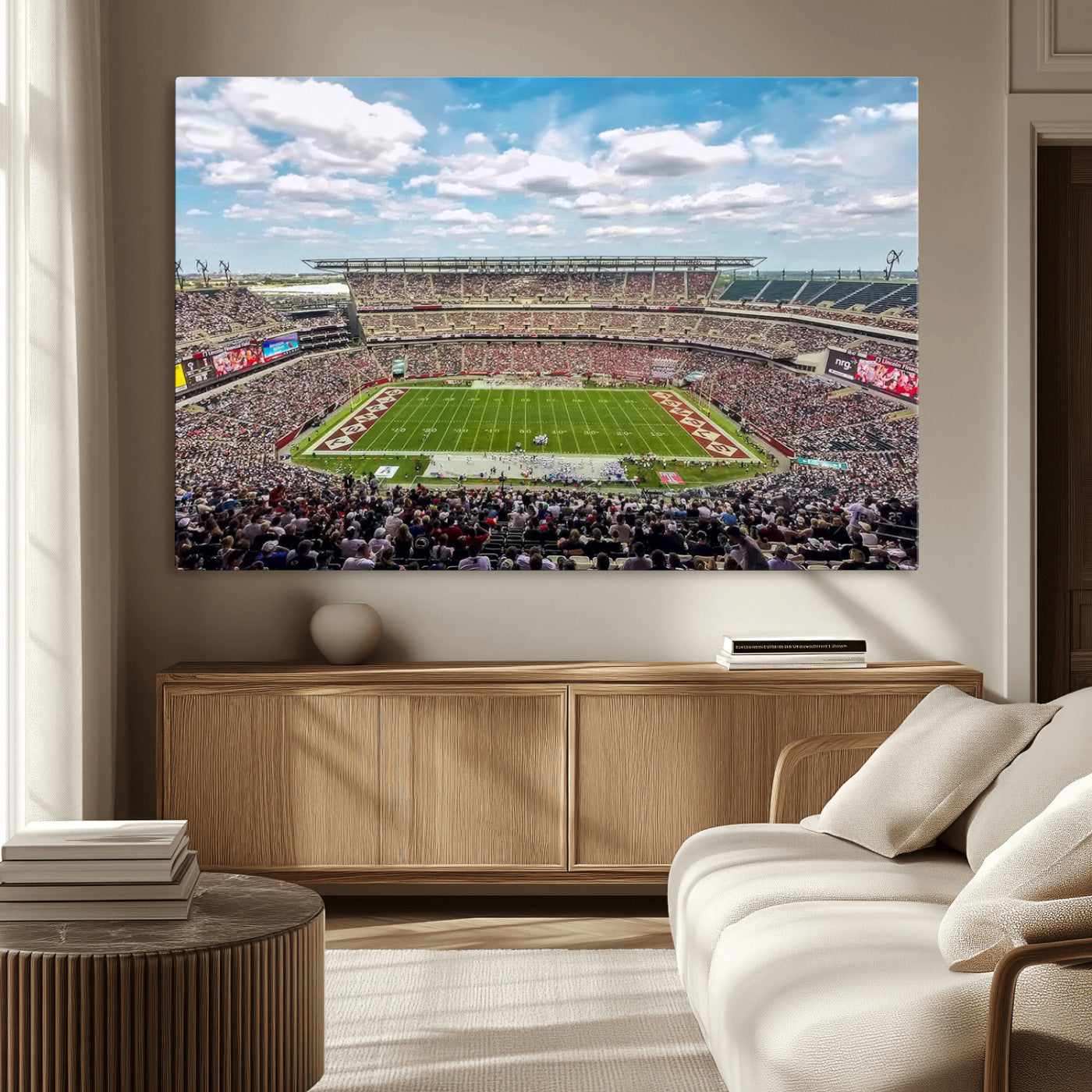 -The Temple University Owls Athletics Team Print - Philadelphia Lincoln Financial Field Stadium Wall