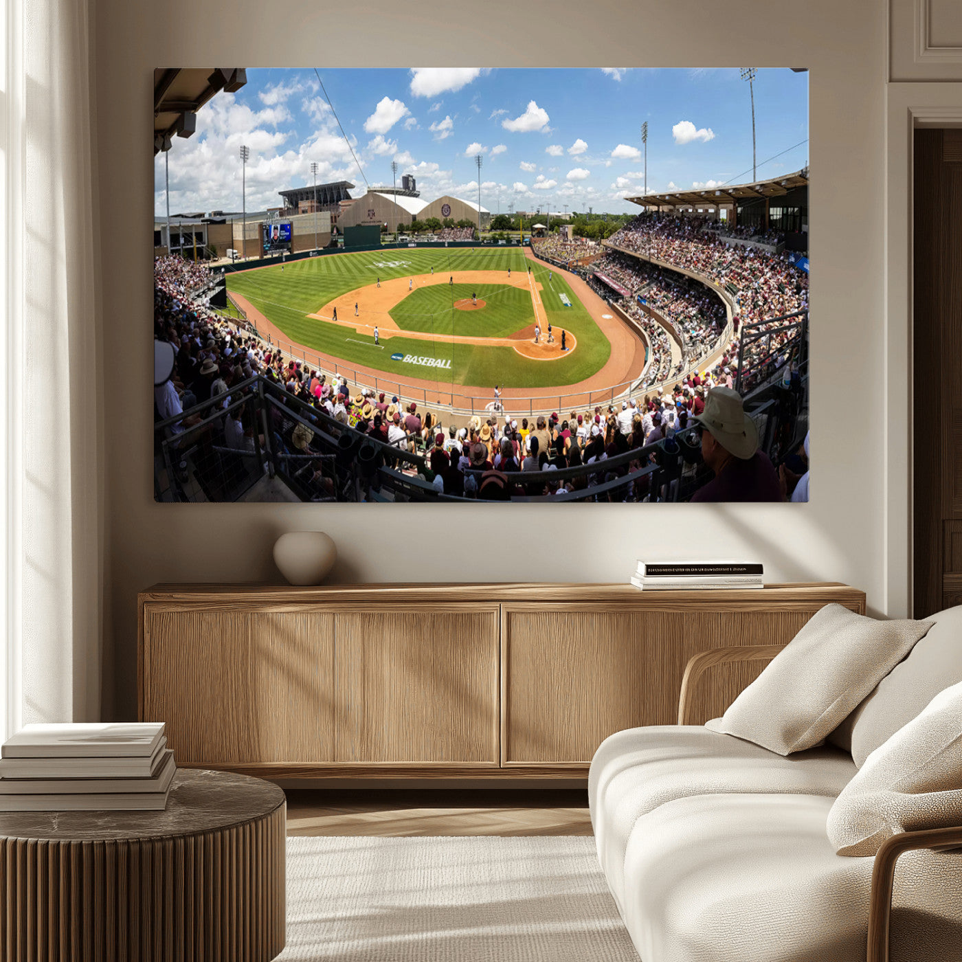 80409-MGV-CV-36X24-The Texas A&M University Aggies Athletics Team Print - College Station Kyle Field Wall Art Canvas
