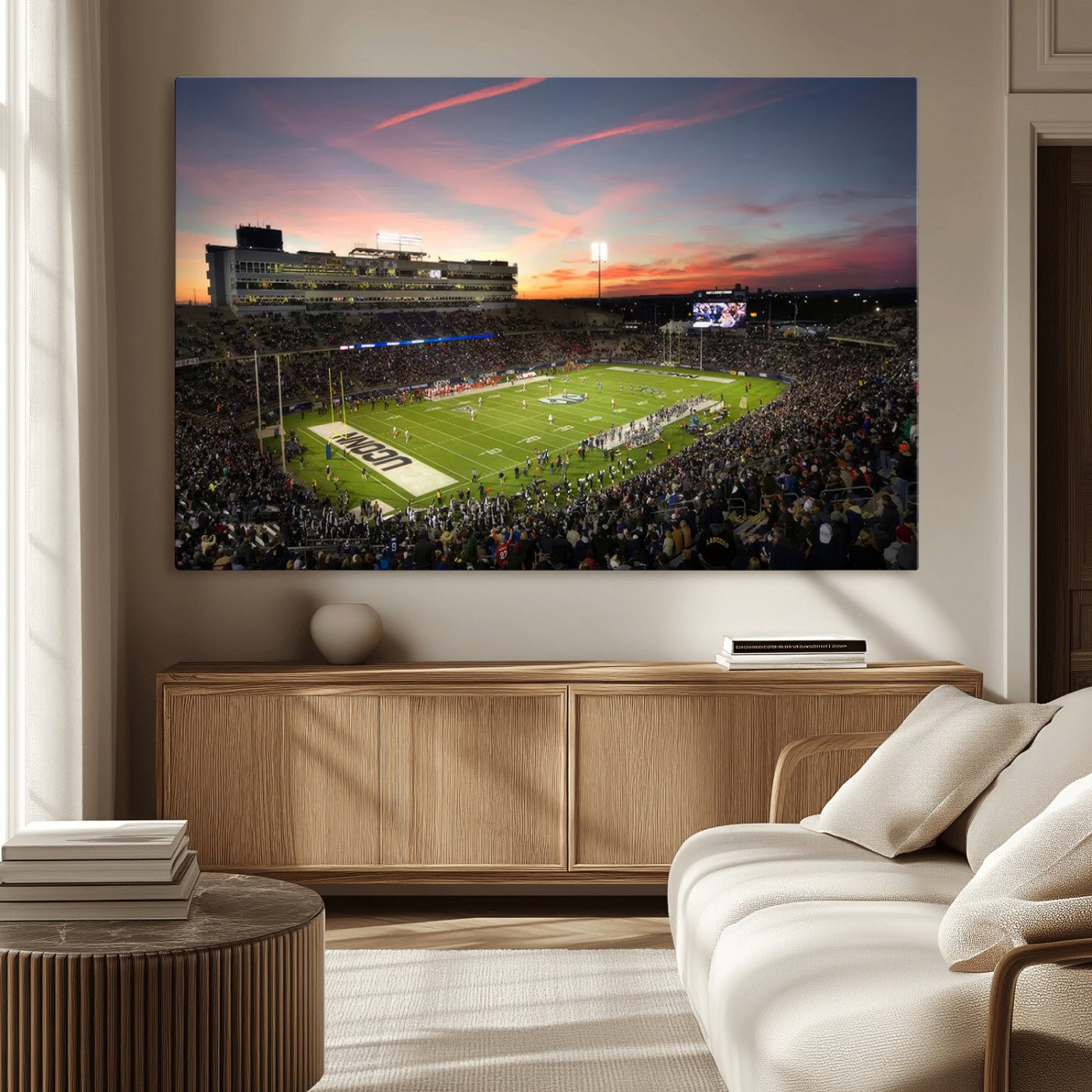 -The University of Connecticut UCONN Huskies Football Team Print - East Hartford Pratt & Whitney