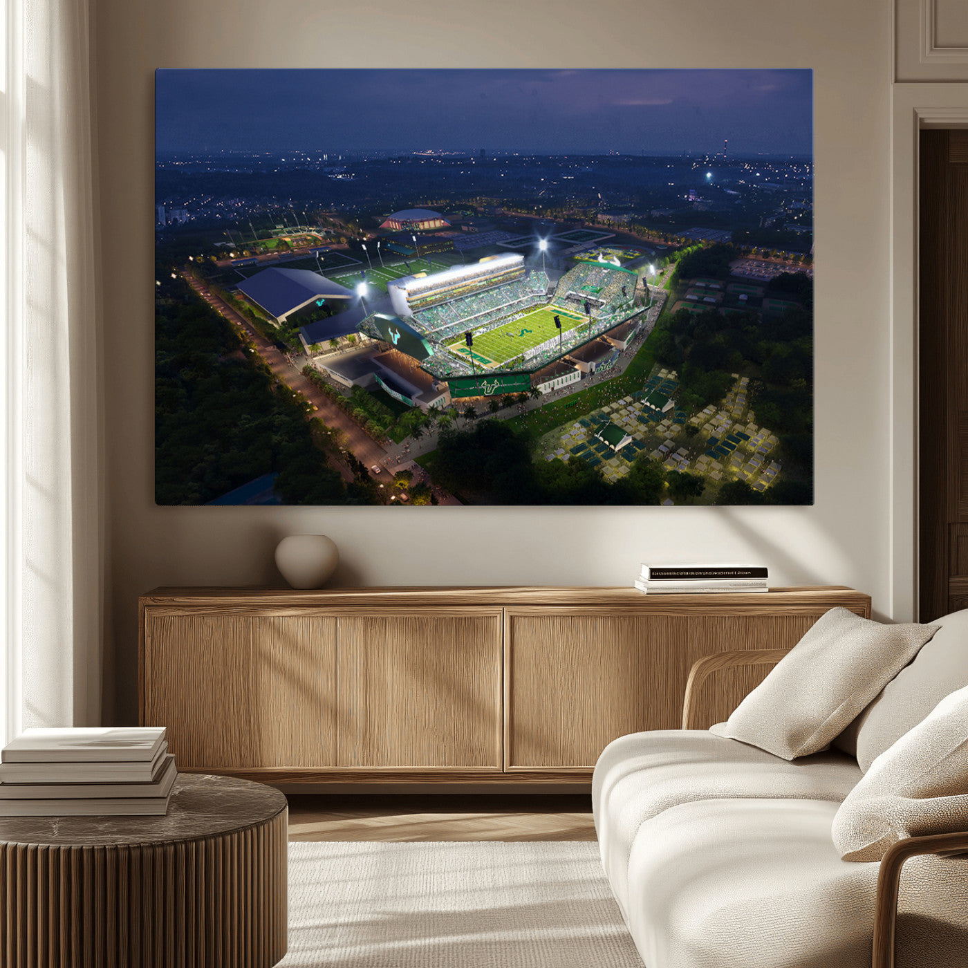 -The University of South Florida Bulls Football Team Print - Tampa USF Football Stadium Wall Art
