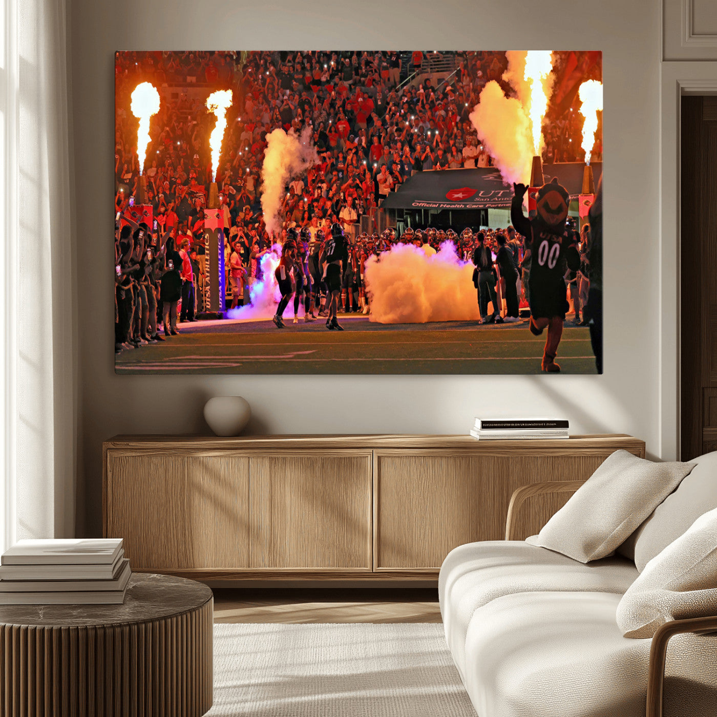 -The University of Texas at San Antonio Roadrunners Football Team Print - San Antonio Alamodome Wall