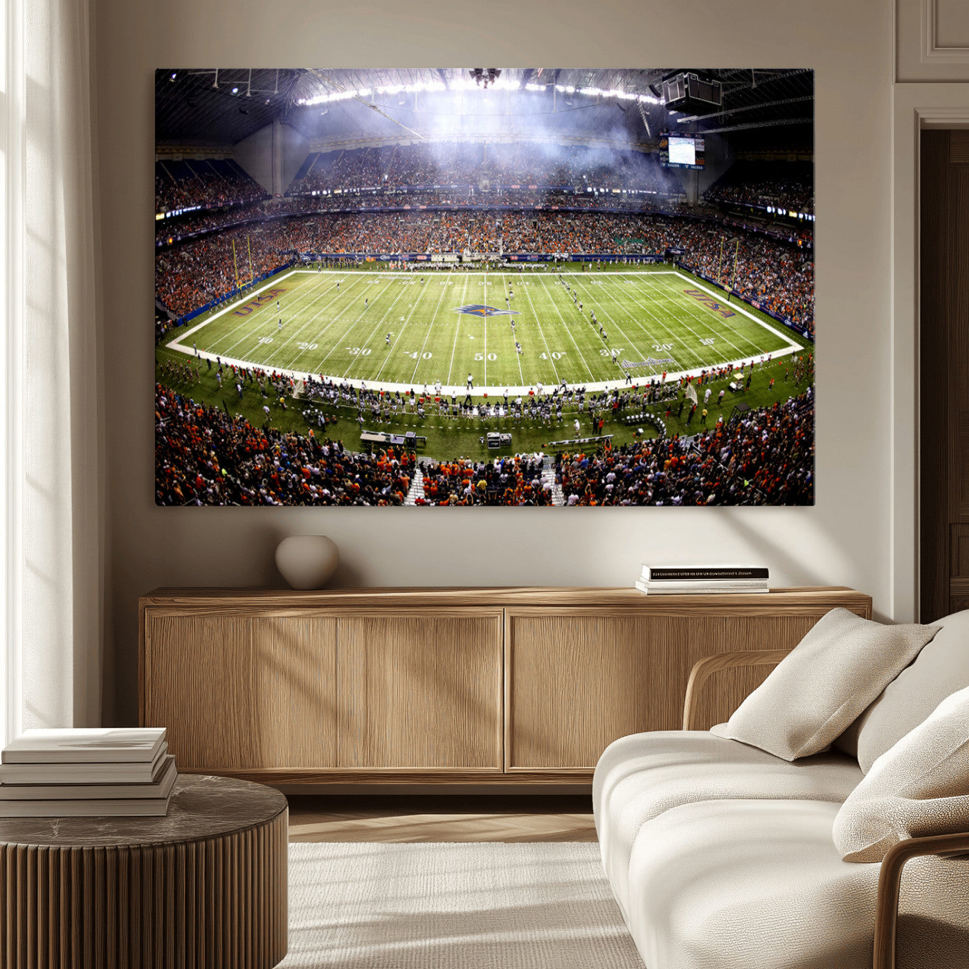 -The University of Texas at San Antonio Roadrunners Football Team Print - San Antonio Alamodome Wall