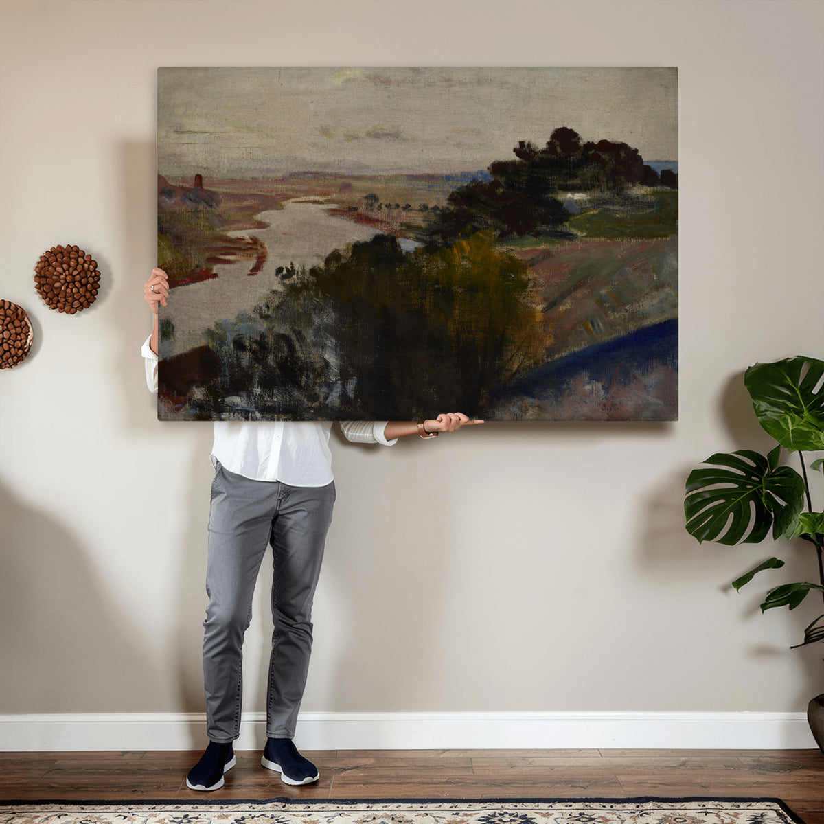 55507874-_Poster-30x20 - Jacek Malczewski Landscape at the Vistula Wall Art Canvas Print