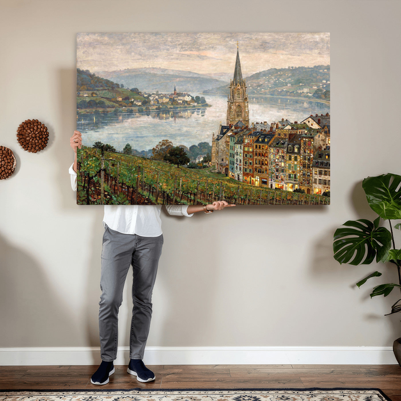 62626662-MGV-CV-36X24 - Mosel City Mosel River by Nicolai Astudin Wall Art Canvas Print