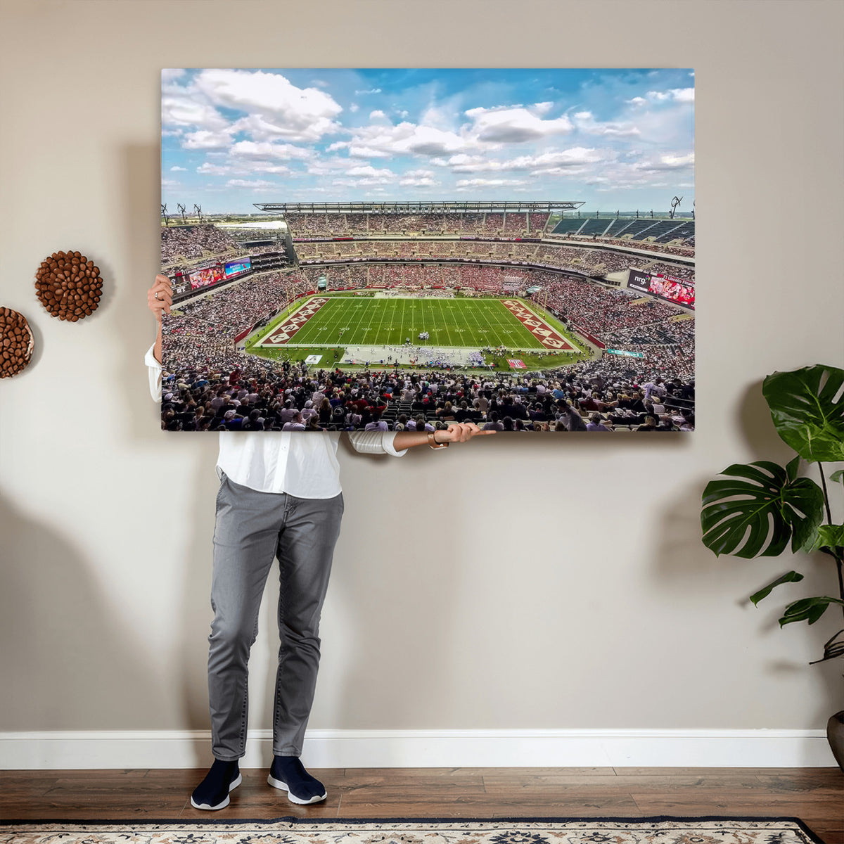 29243-PAN-FL-20X10 - The Temple University Owls Athletics Team Print - Philadelphia Lincoln Financial Field Stadium Wall