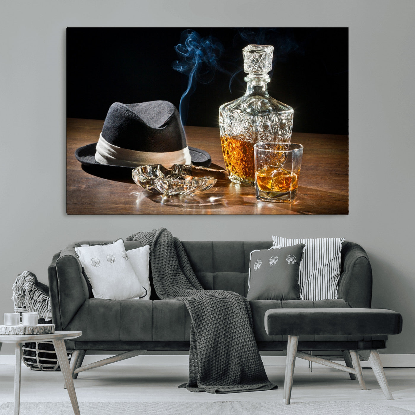 14629-MGV-CV-36X24-Extra Large Bourbon Decor Whiskey Wall Art Canvas Print