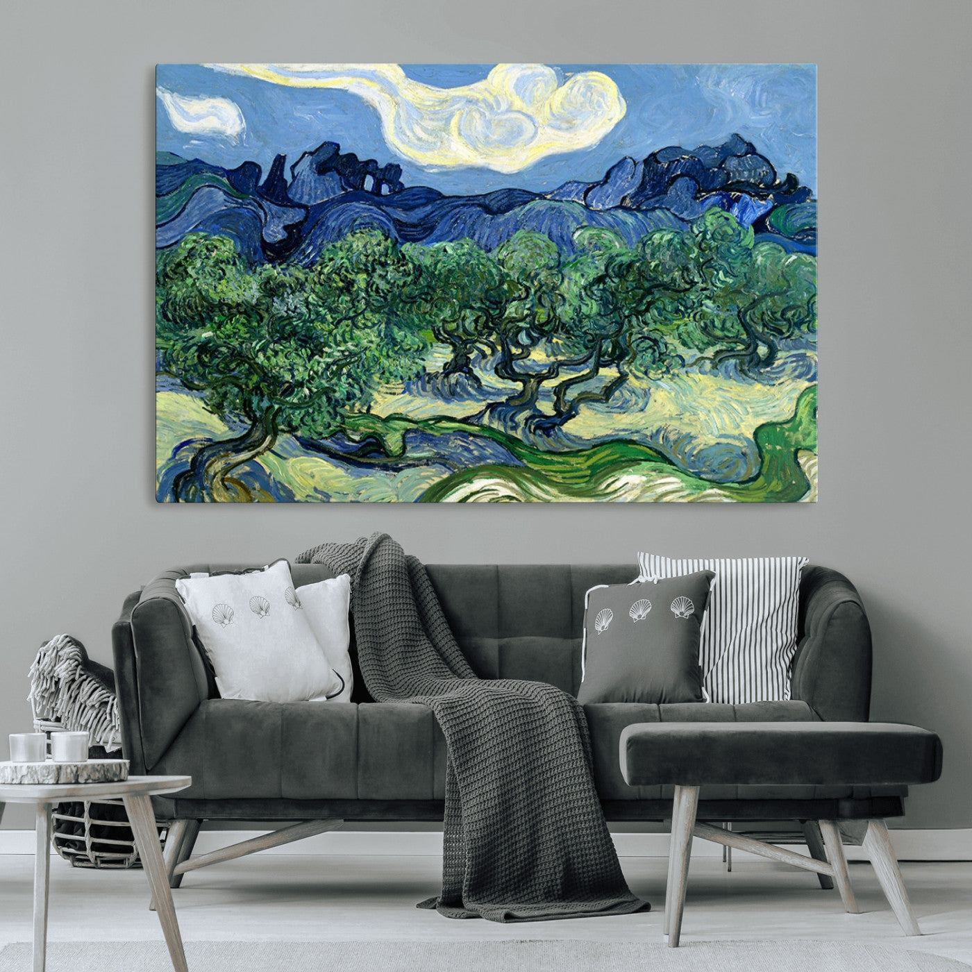 80252-MGV-CV-36X24-Olive Trees Van Gogh Wall Art Canvas Print