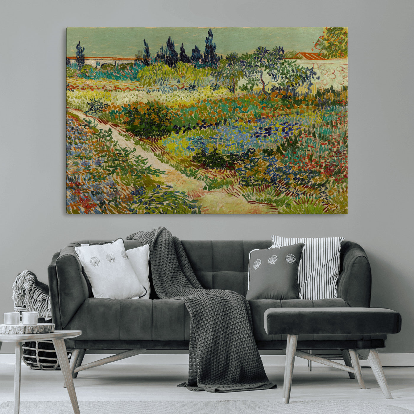 96965-MGV-CV-36X24-Vincent van Gogh Garden at Arles Wall Art Canvas Print