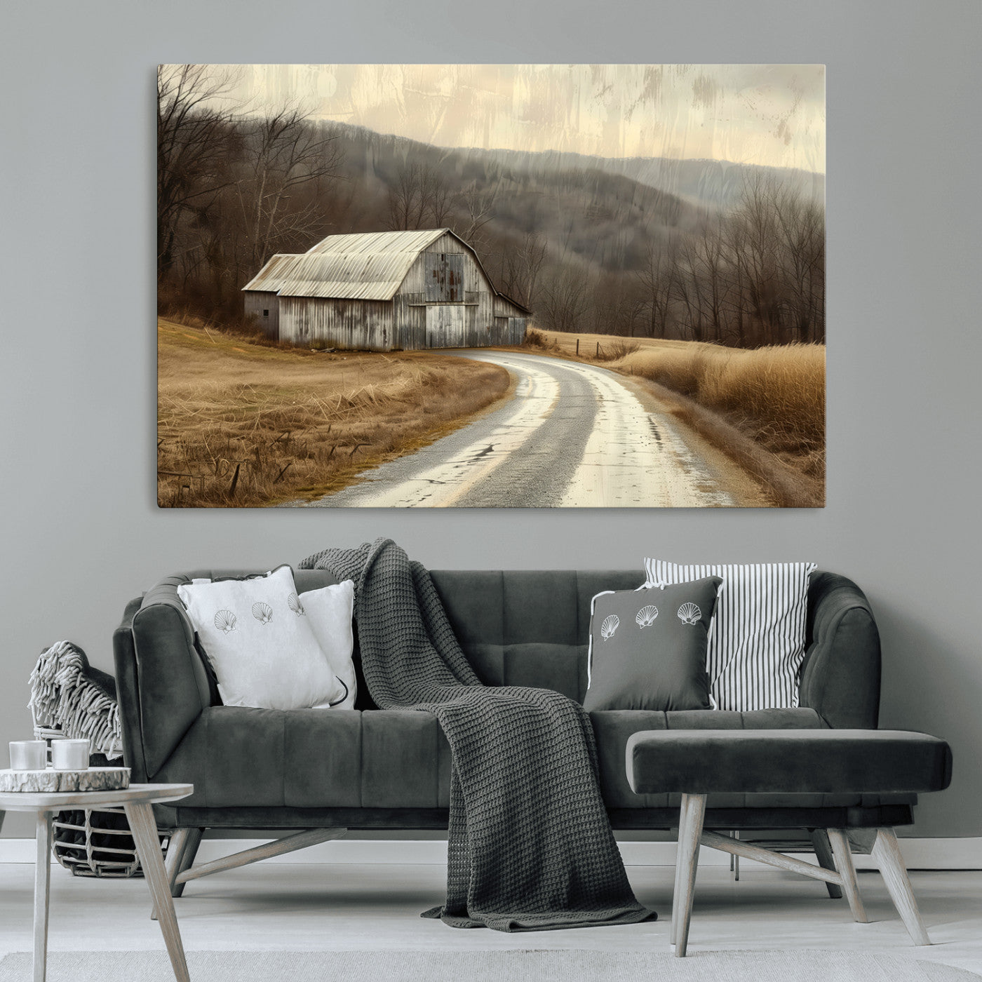 10376-MGV-CV-36X24-Vintage Barn for Farmhouse Wall Decor Canvas Print