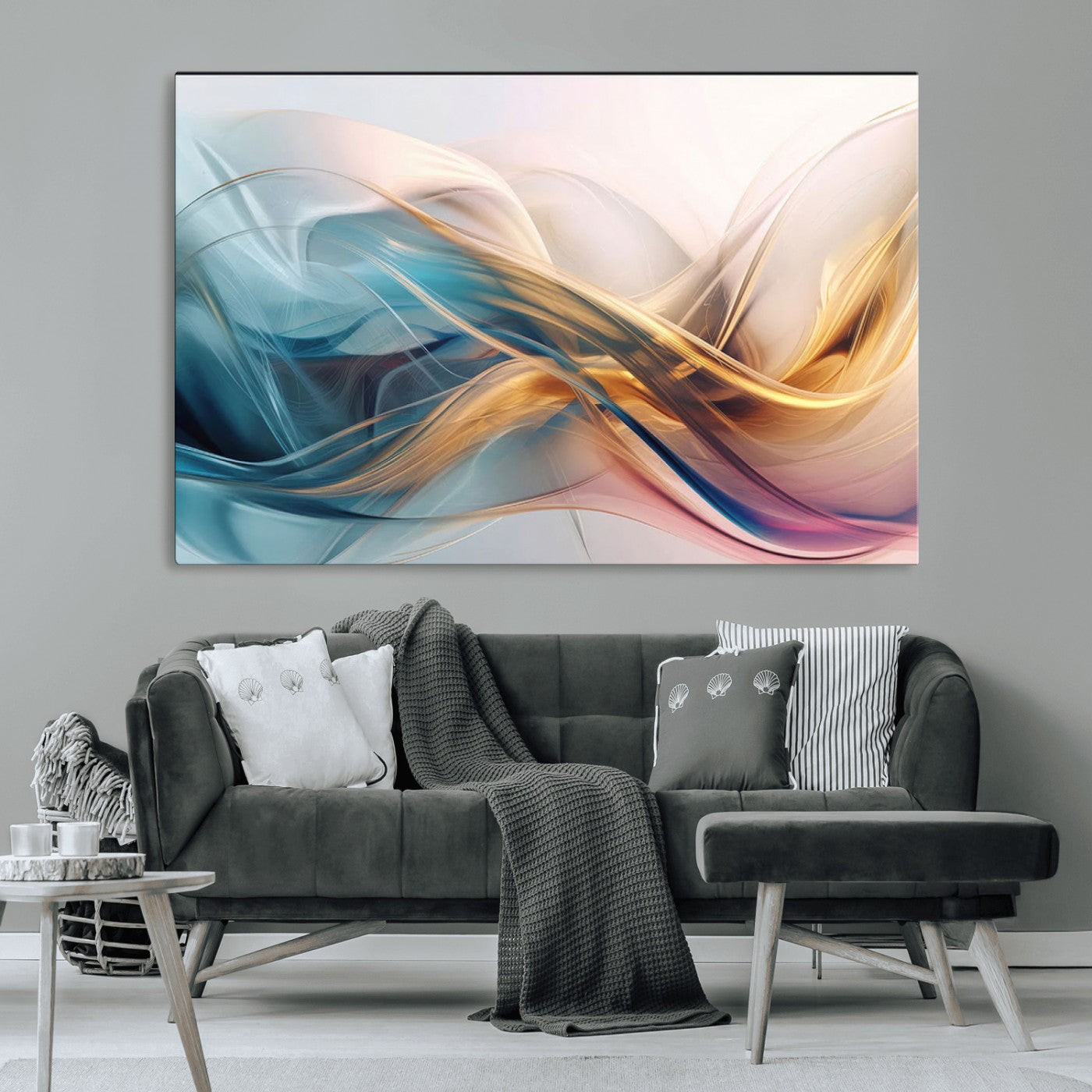 17461-MGV-CV-36X24-Abstract Flowing Colors Wall Art Canvas Print