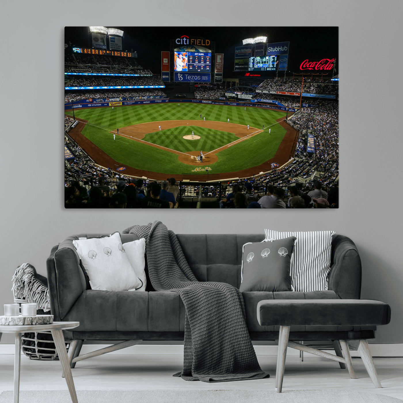 25148-MGV-CV-36X24-Los Angeles Dodgers Baseball Team Print - California Dodger Stadium Wall Art Canvas Print