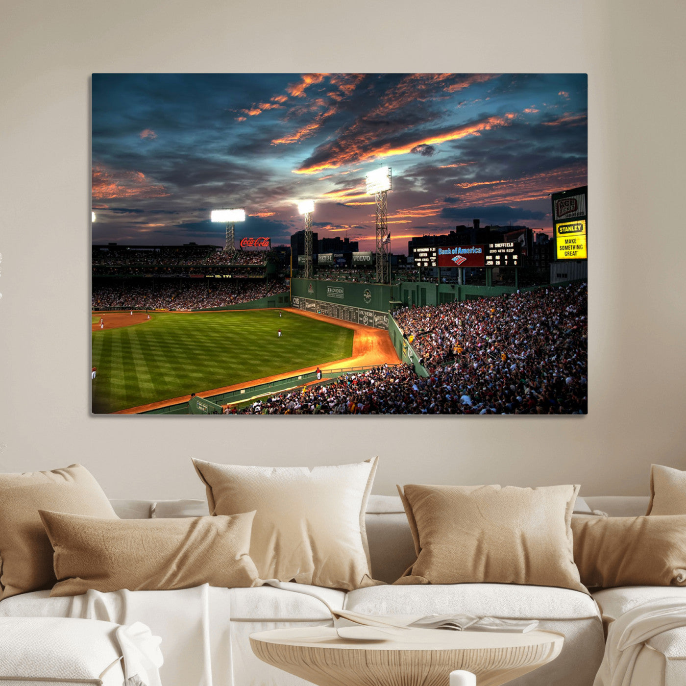 -Fenway Park Wall Art Canvas Print | Large Baseball Stadium Canvas Print for Boston Red Sox Fans |