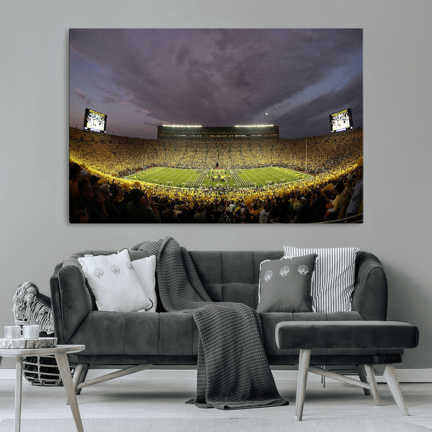 72404-MGV-CV-36X24-Michigan Wolverines Print - Michigan Stadium Wall Art Canvas Print