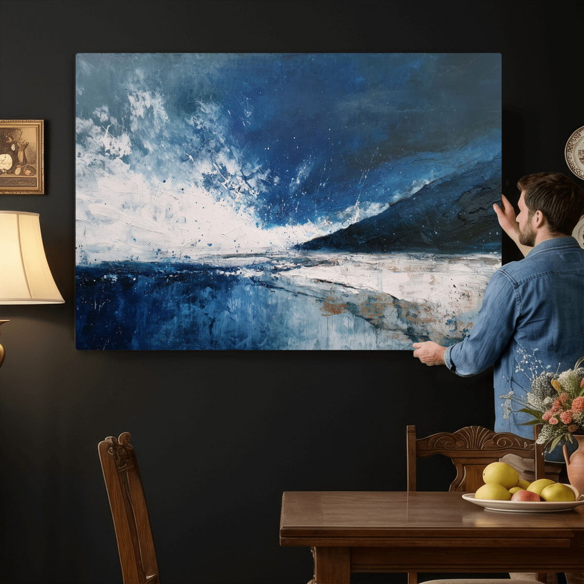 76136620-MGV-CV-36X24 - Extra Large Abstract Wall Art Canvas Print