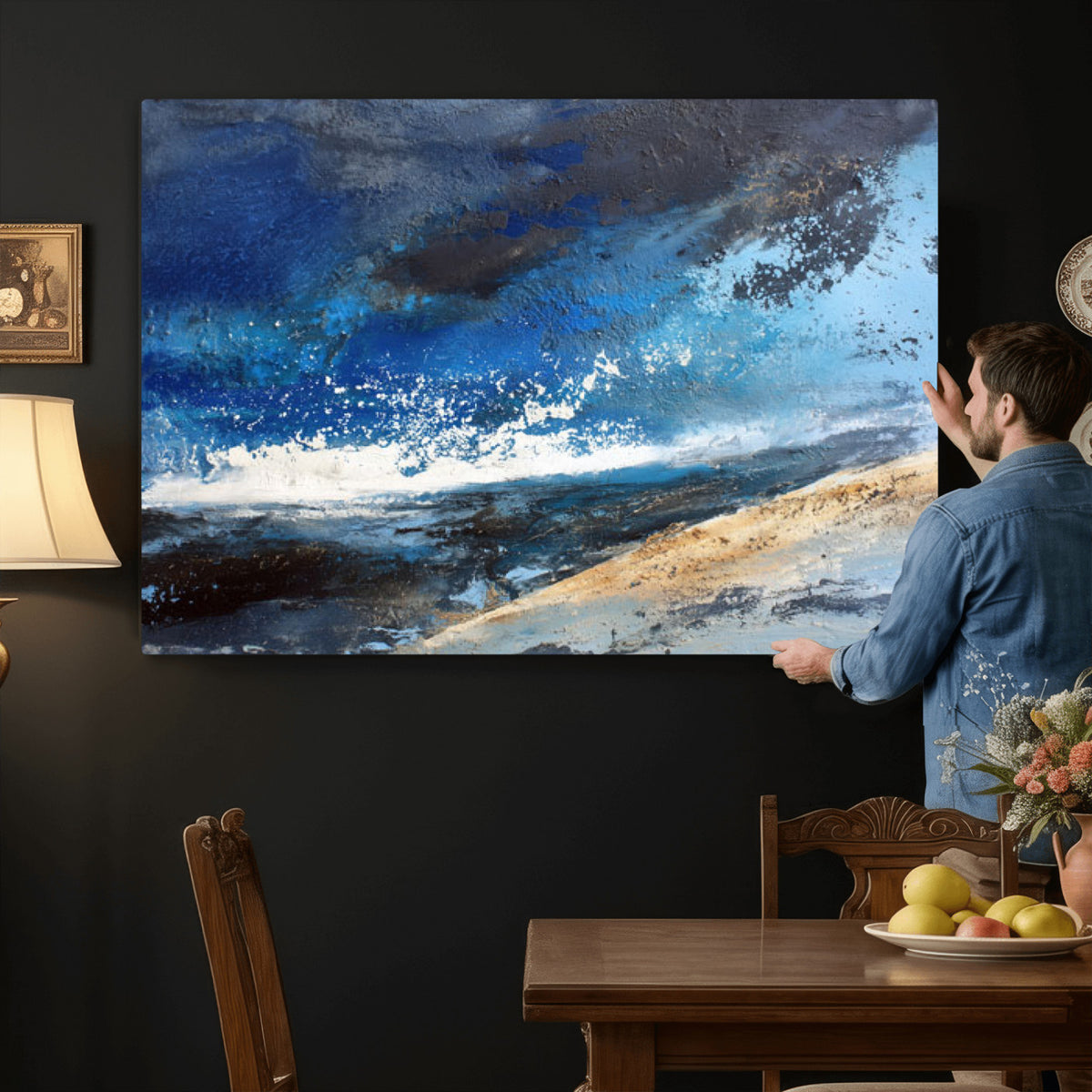 72157369-MGV-CV-36X24 - Extra Large Abstract Wall Art Canvas Print