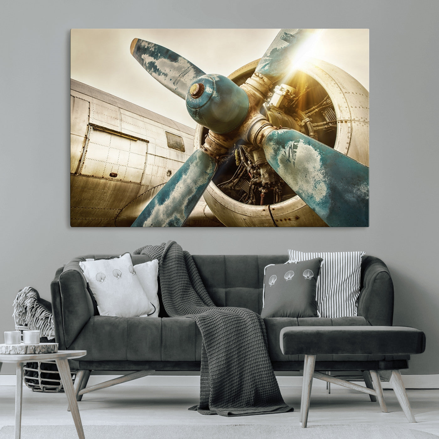 14106-MGV-CV-36X24-Vintage Airplane Canvas Print