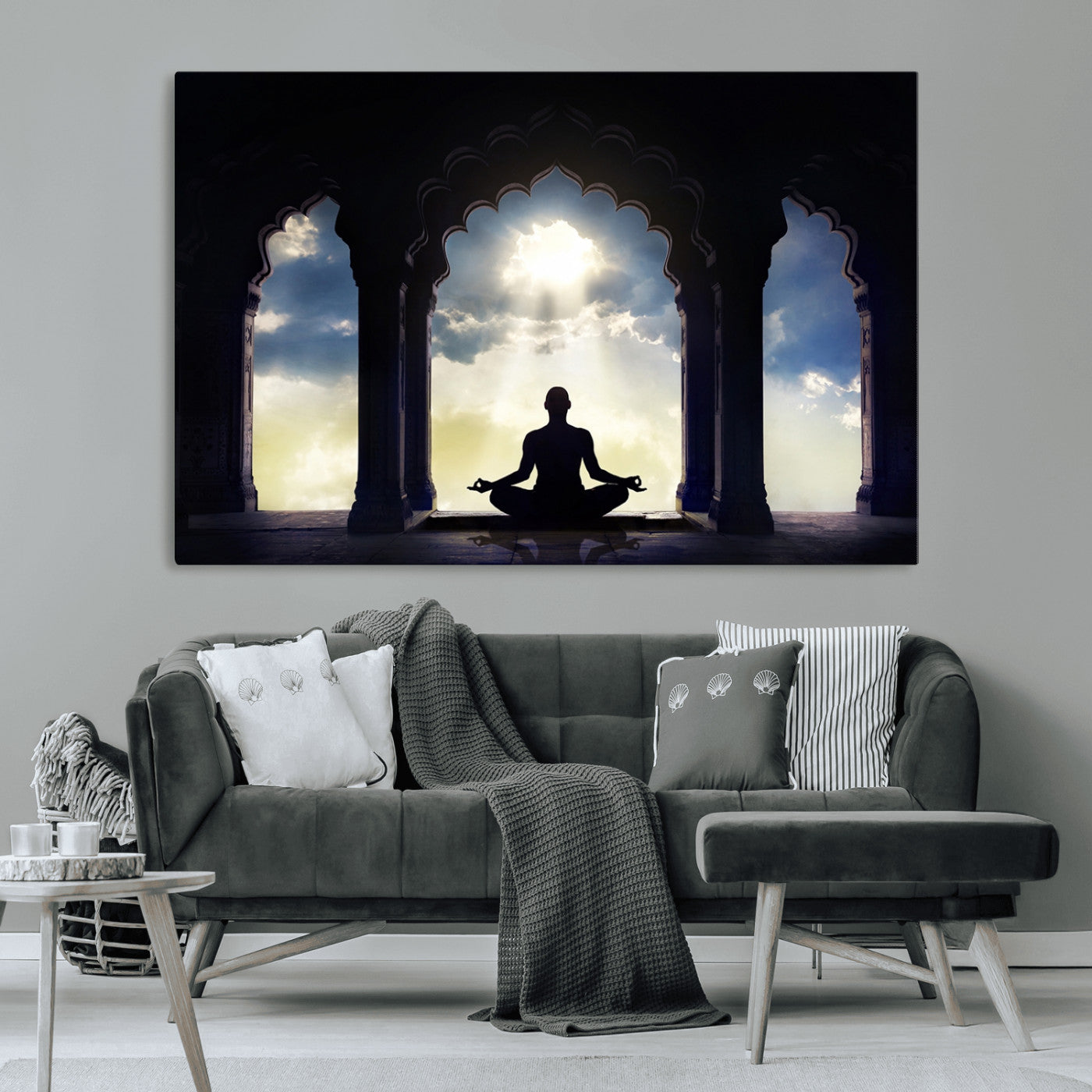 -Women and Yoga Wall Art Canvas Print