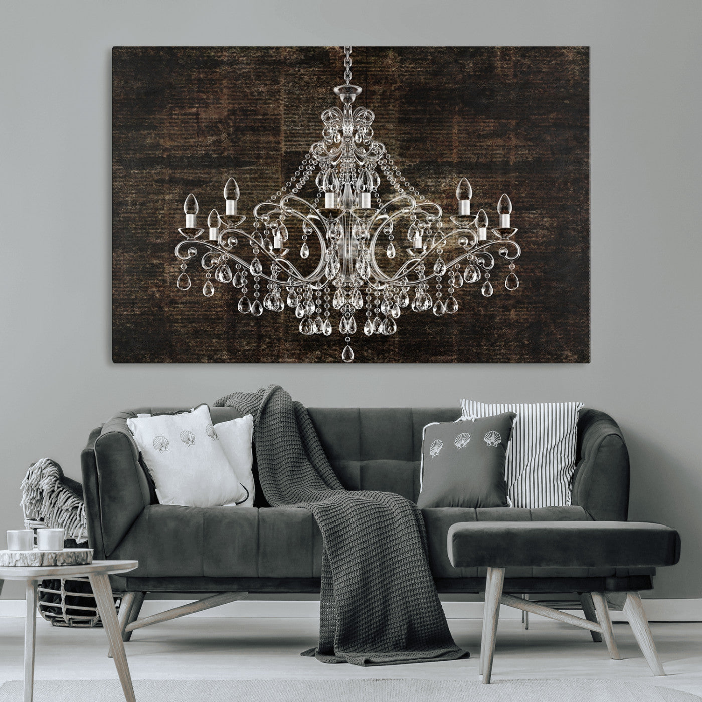 69434-MGV-CV-36X24-Rustic Chandelier Canvas Print