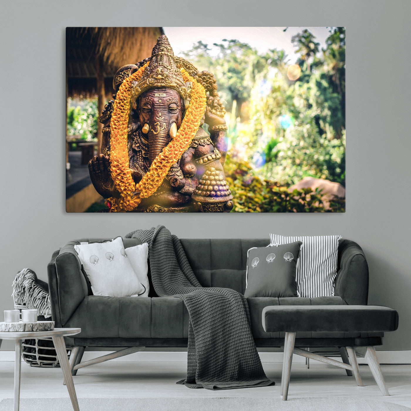 -Hinduism Statue Wall Art Canvas Print