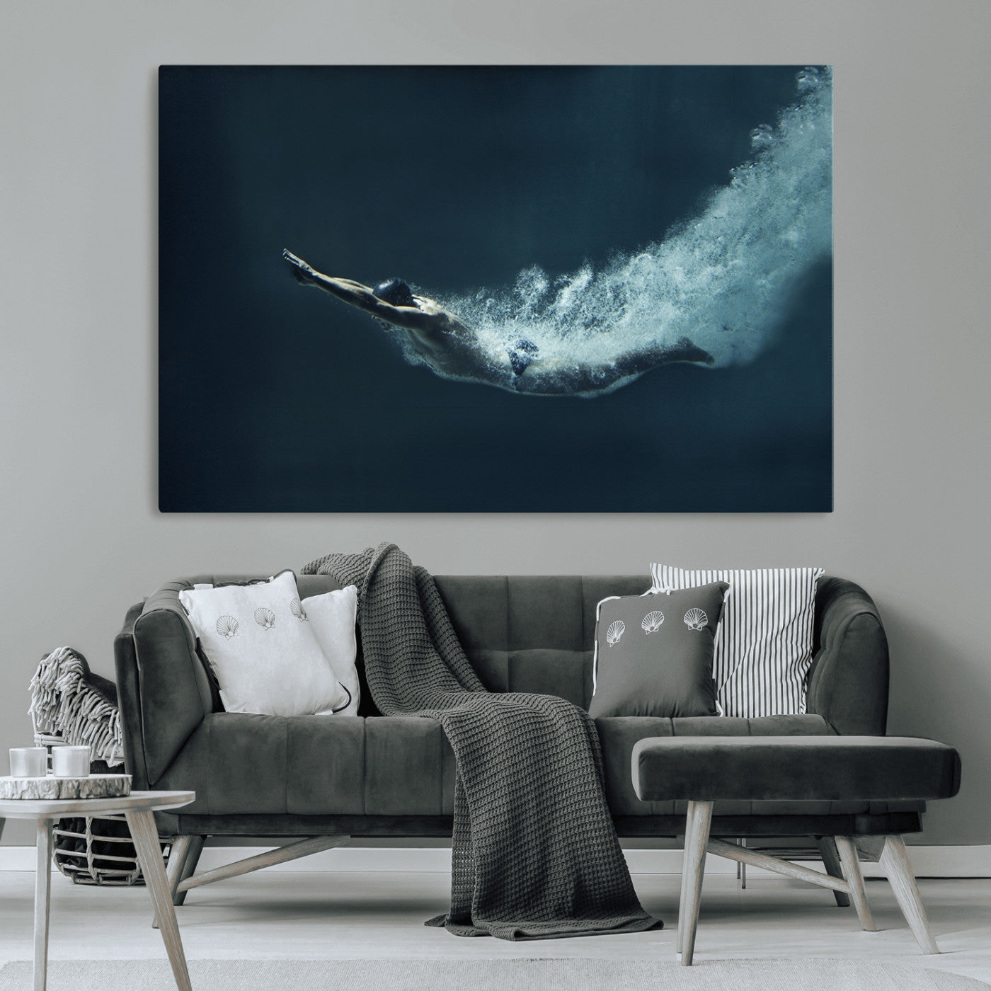 48463-MGV-CV-36X24-Swimmer Wall Art Canvas Print
