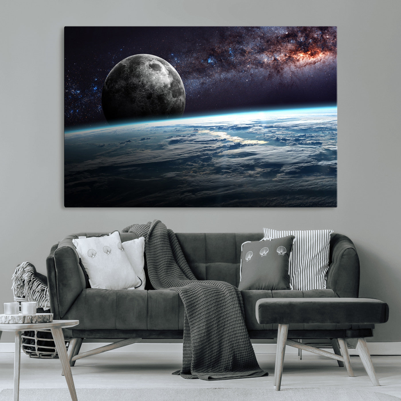 -Space and Planet Canvas Print