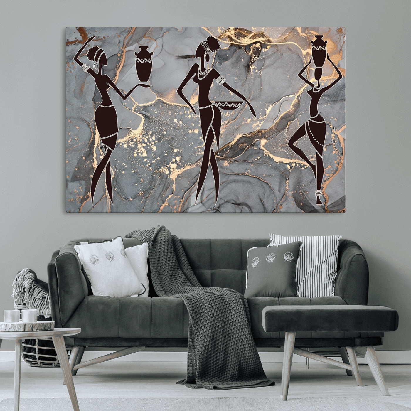 25097-MGV-CV-36X24-Abstract African Womens Art Canvas Print