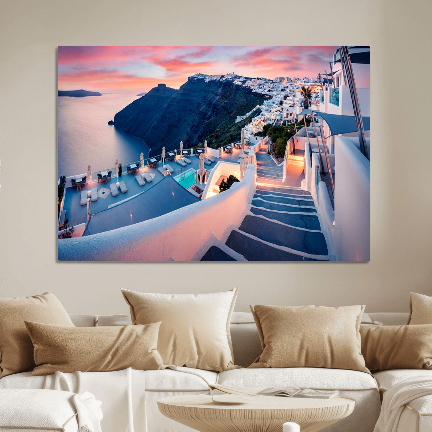 -Greece Santorini Wall Art Landscape Canvas Print