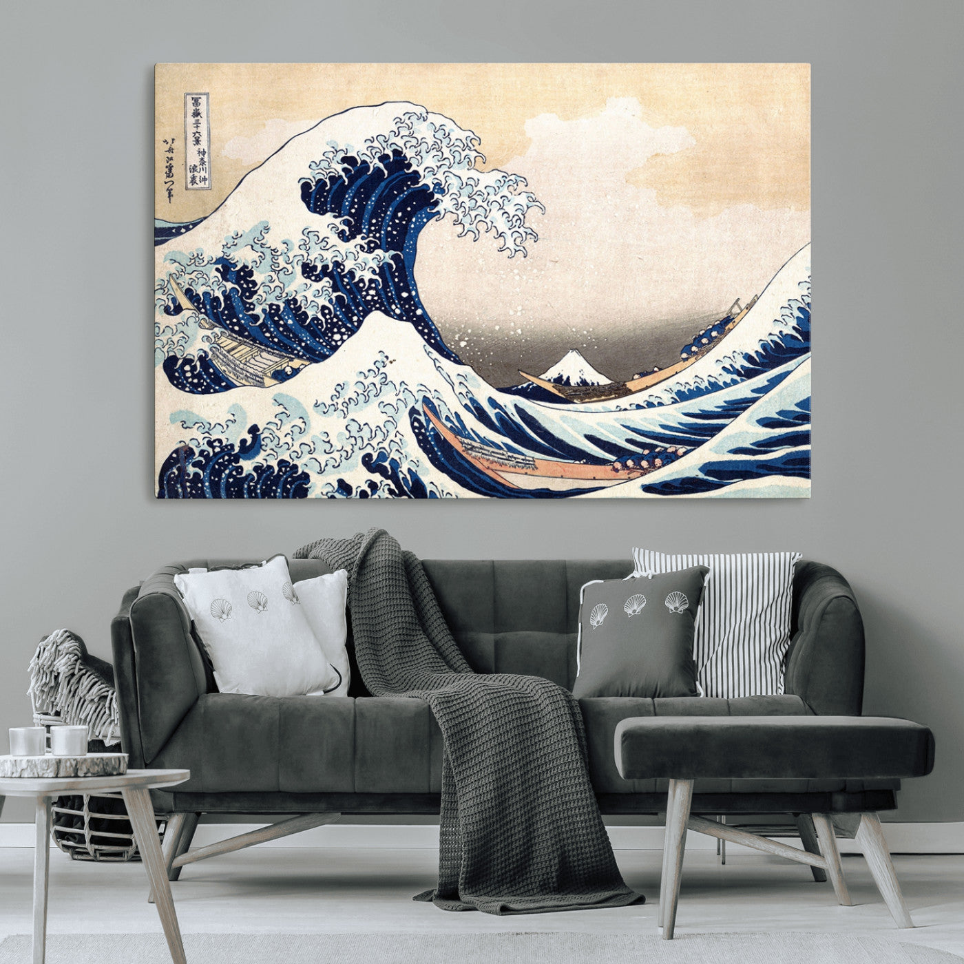 35635-MGV-CV-36X24-Wall Art Kanagawa Canvas Artwork Abstract Print
