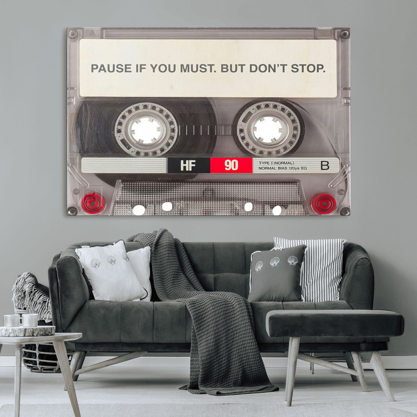 -Music Cassette Iconic Wall Art Canvas Print