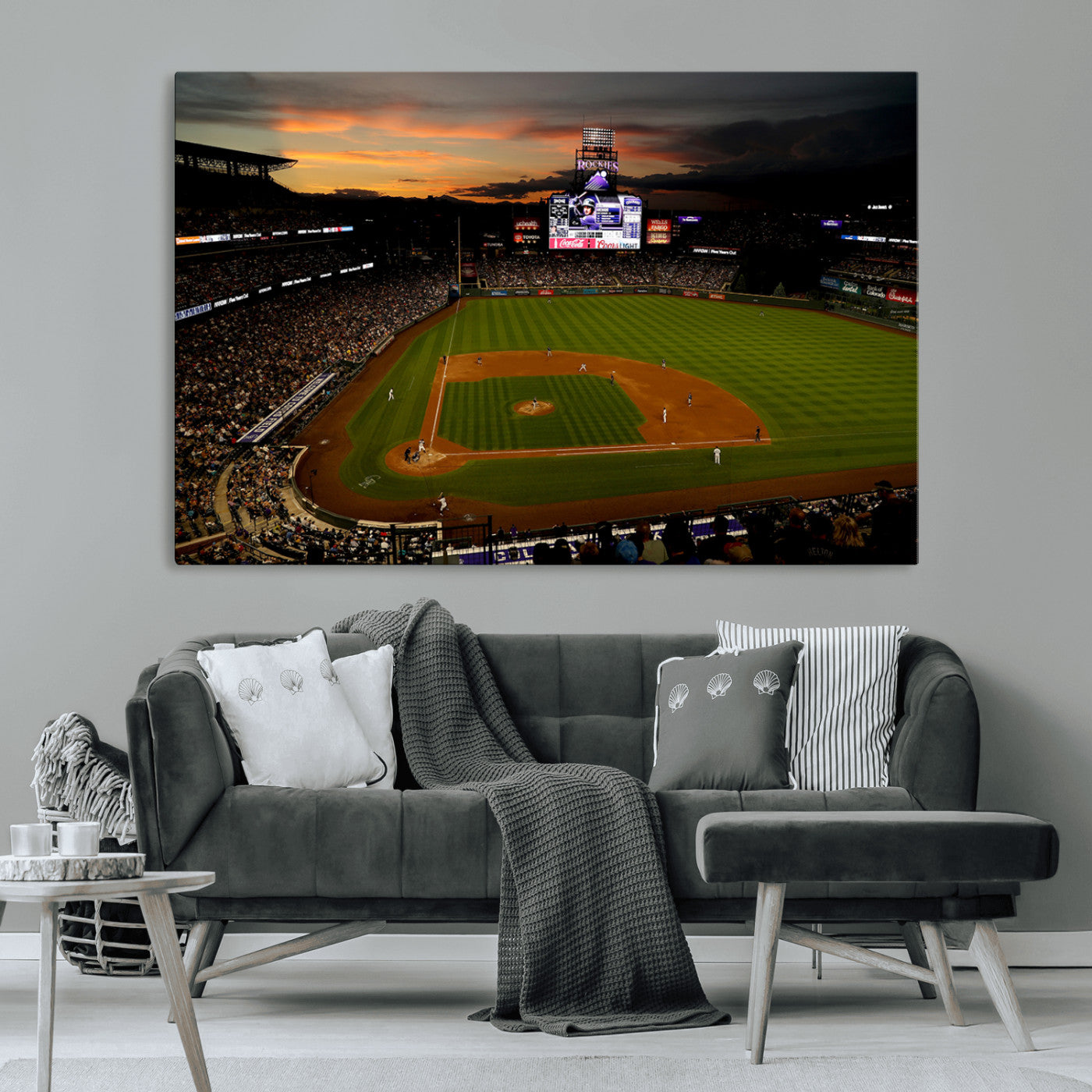 -Colorado Rockies Coors Field Wall Art Canvas Print - MLB Baseball Stadium