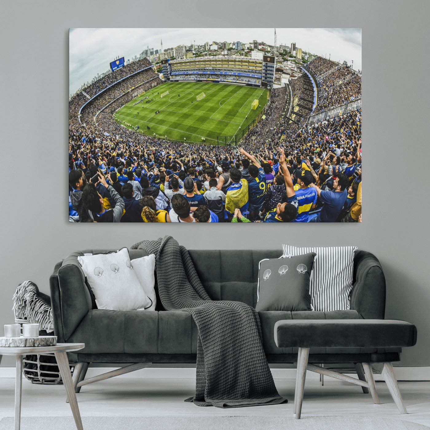 63839-MGV-CV-36X24-Boca Juniors Soccer Team Print Wall Art - Buenos Aires Bombonera Stadium Canvas Print